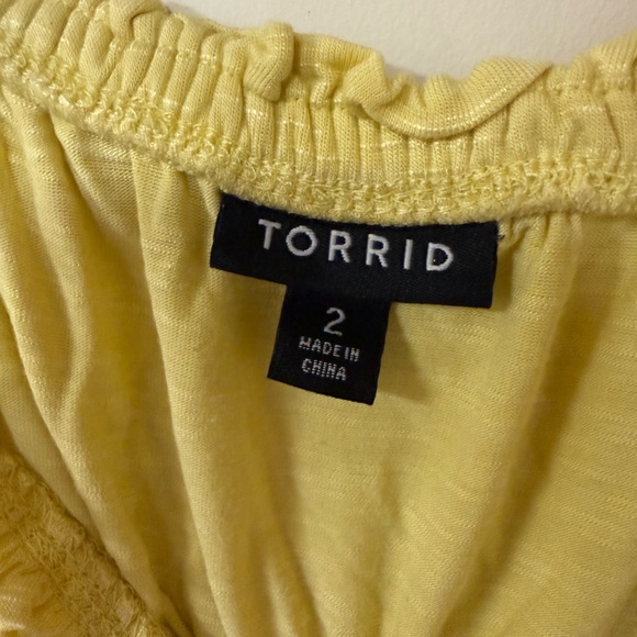 Torrid Yellow Ruffle Sleeve Tank - Picture 3 of 4